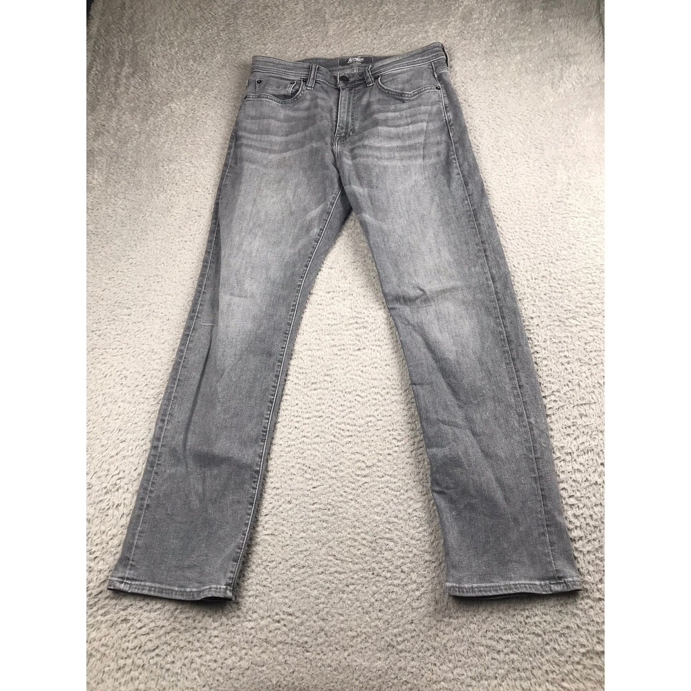 Revtown Automatic Jeans Men 32 (33x30) Gray Decade Denim Slim Straight Stretch